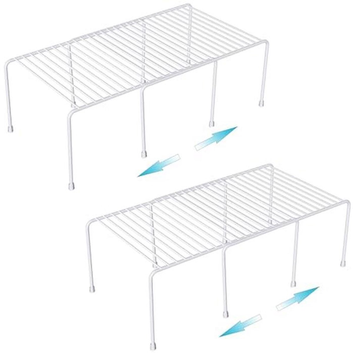 Uitbreidbare Kast Plank Organizer voor Vriezer en Keuken - Ruimtebesparend en Krasbestendig