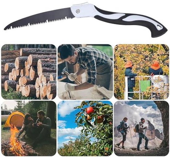Inklapbare zaag met antislip handgreep voor tuinieren en outdoor-survival van Merkloos	 — afbeelding 2