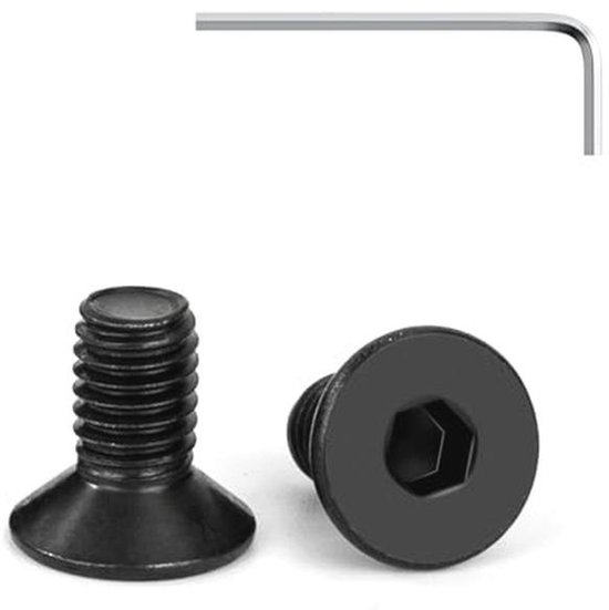 Stahlia Verzonken kopschroeven, M6 x 40 mm, roestvrij staal (50 stuks), binnenzeskant volledige schroefdraad DIN 7991, roestvrijstalen schroeven, set verzonken schroef
