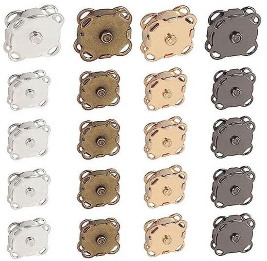 Lot De 12 Boutons-pression Magnétiques Sans Couture - Fermeture Facile Pour Sacs, Vêtements, Rideaux - 4 Couleurs Au Choix