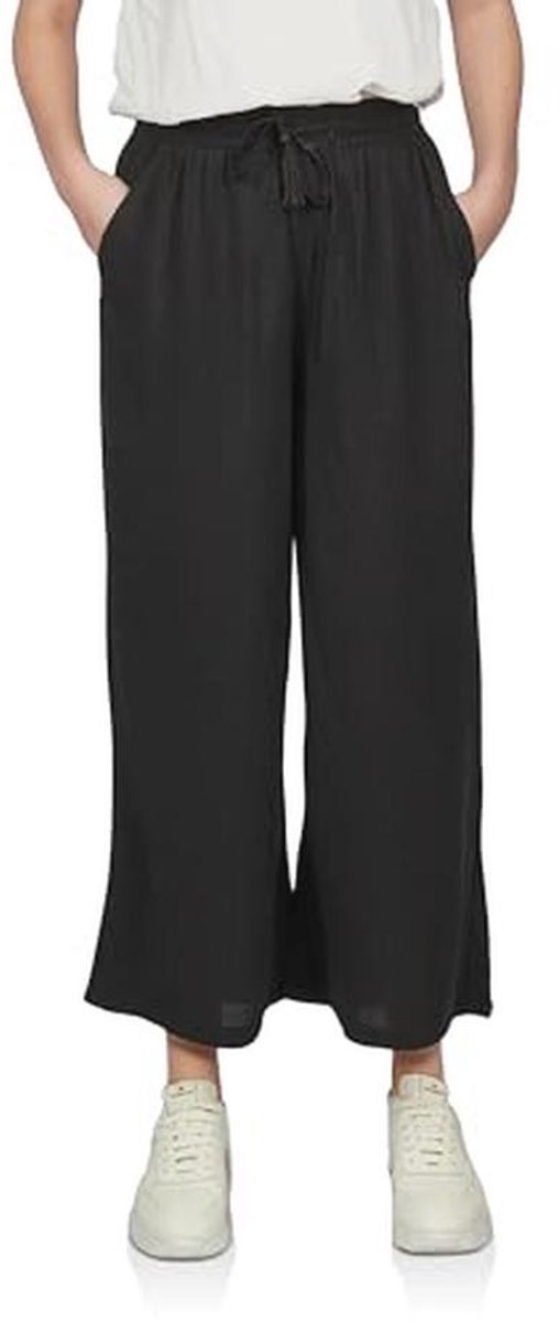 Palazzo Zomerbroek voor Dames - Losse Pasvorm, Wijde Pijpen, Enkellang, Elastische Taille, 100% Viscose, Groen, Wit, Beige, Zwart - Maten S t/m XXL