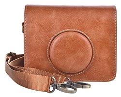 Mini EVO Camera Case voor Instant Camera met Verstelbare Schouderriem - Bruin
