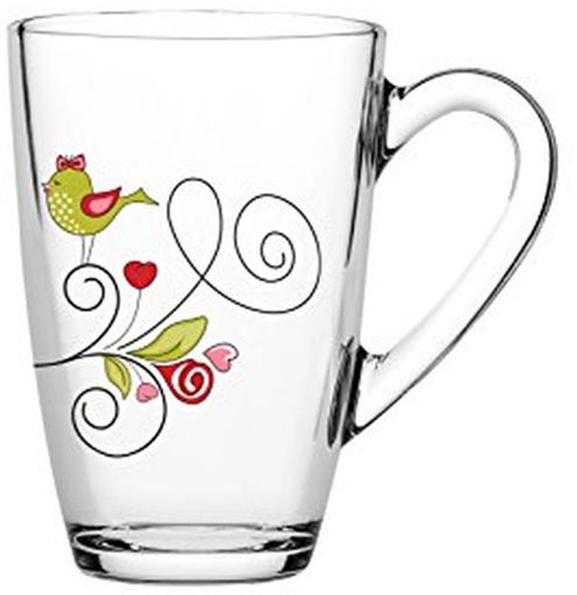 Glazen beker set van 2, transparant, 32 cl