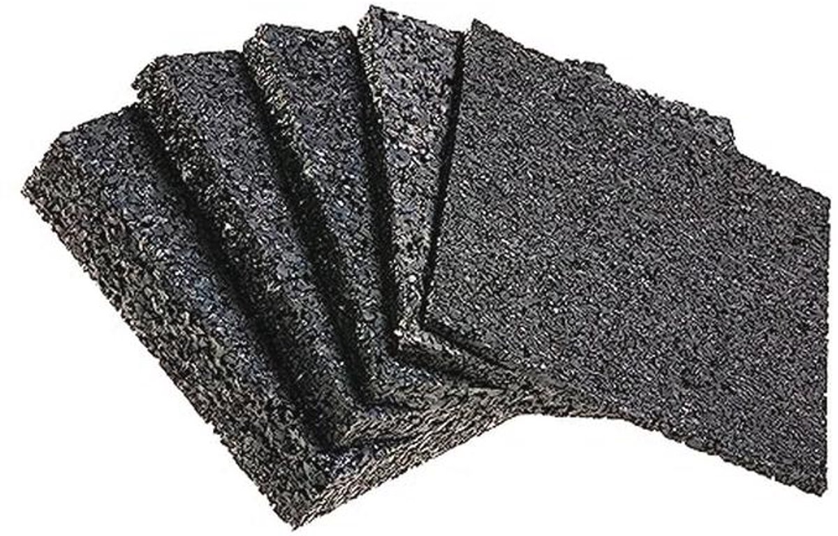 Waterbestendige rubberen terraspads - 90x90mm, 50 stuks