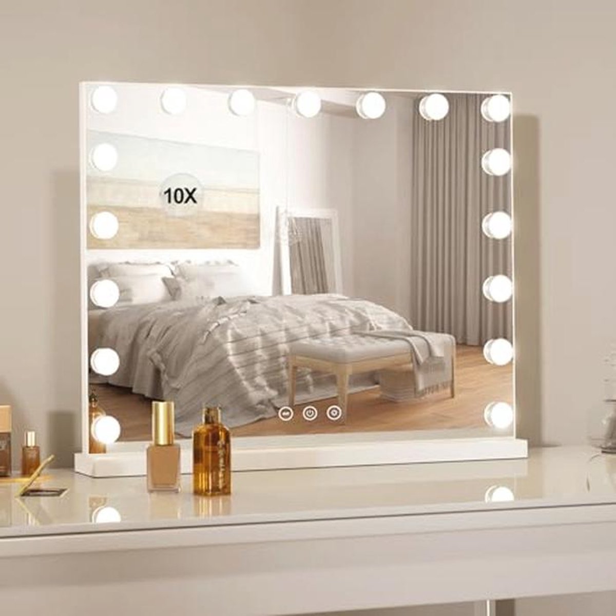 Dimbare Make-up Spiegel met LED Lampen en Touch Control