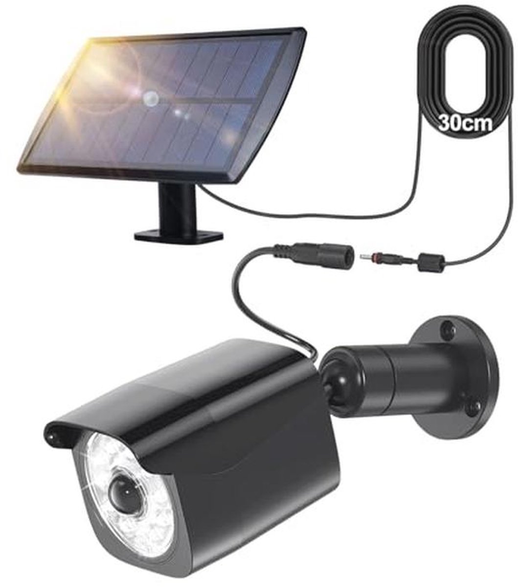 Zonnelampen met Bewegingsmelder voor Buiten - Solar Led Lampen met Draaibare Camera en IP65 Waterdicht