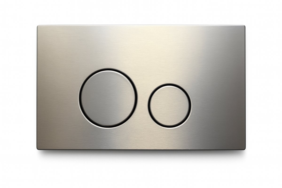 Profielenloods - Bedieningspaneel RVS - Gunmetal - Passend op Geberit up 300 up320 up720 - Rond
