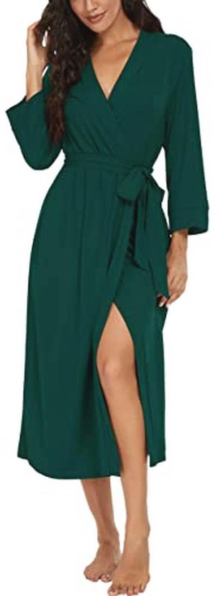 PrinStory lange of korte badjas voor vrouwen, gebreide kimono gewaden, zachte badjassen, informele damesloungekleding