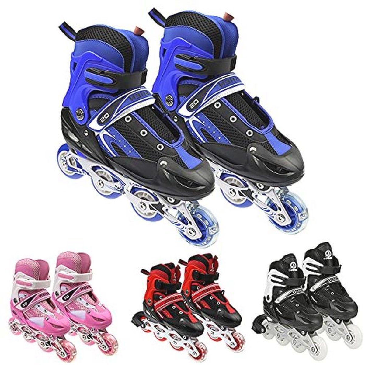 Verstelbare 3-in-1 Inlineskates voor Kinderen en Volwassenen - Rolschaatsen voor Meisjes en Jongens