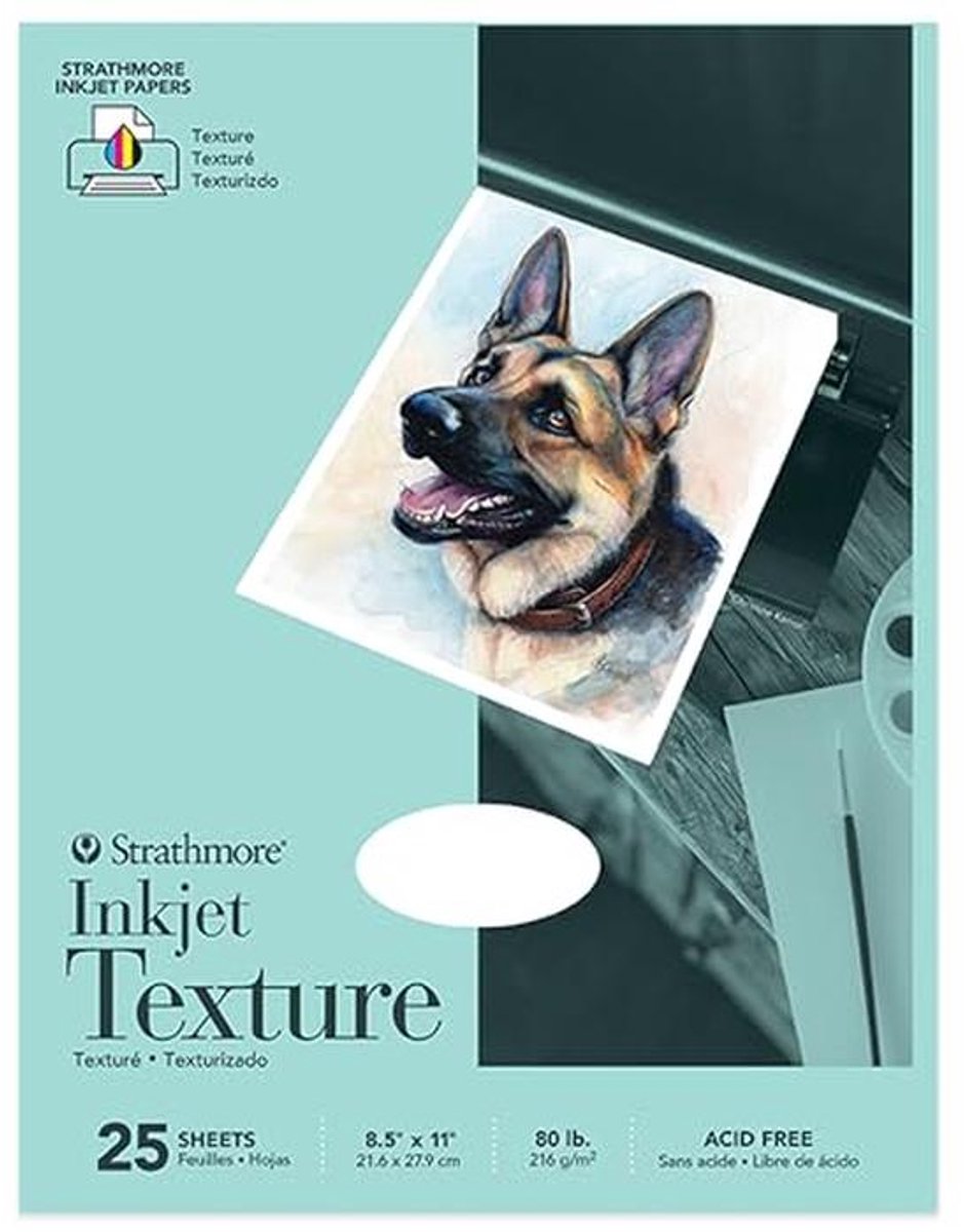 Getextureerd Inkjetpapier A4 - 8.5"x11" - 25 Vellen voor Kunst en Fotografie