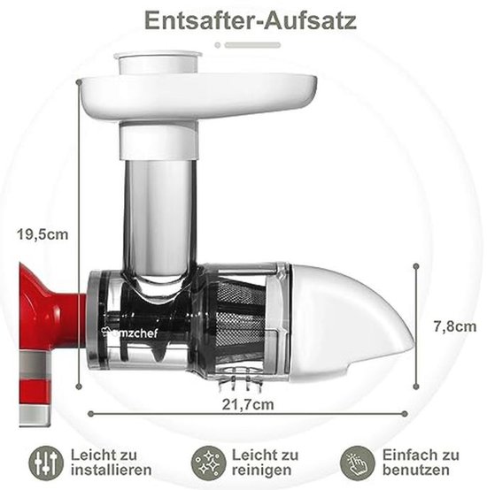 Sapcentrifuge Accessoires voor het Extraheren van Groenten en Fruit - Wit — afbeelding 4