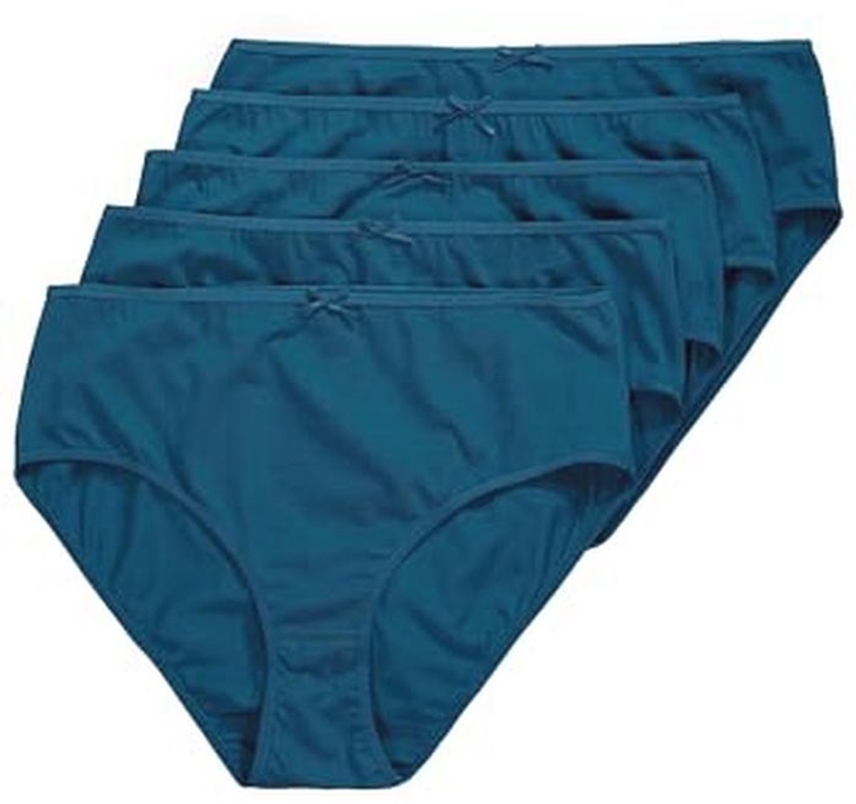 5-pack Dames Slips, Eenkleurig, Grote maten tot 66/68