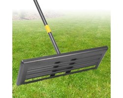 Professional Lawn Leveling Rake 68.5 x 25.5cm - Heavy Duty Leveling Tool with 72 Inch Adjustable Steel Handle | Golf Field Sand Spreader, Football Field Grass Leveler | Stainless Grass Grading
