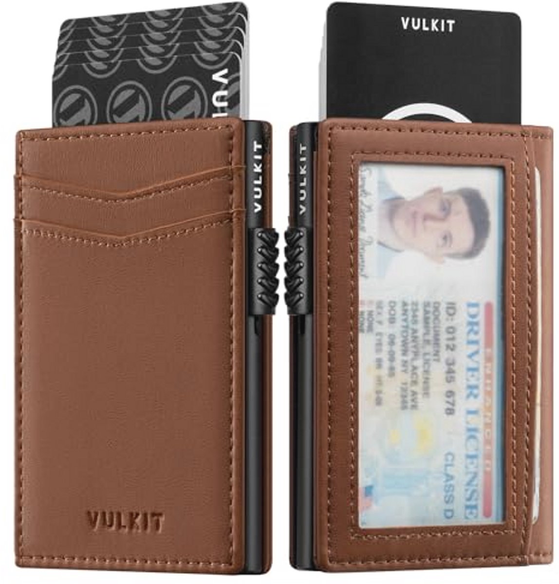 Slanke Creditcardhouder RFID-blokkeerkaartportemonnee voor Heren - Automatische Pop-up Visitekaartjeshoes