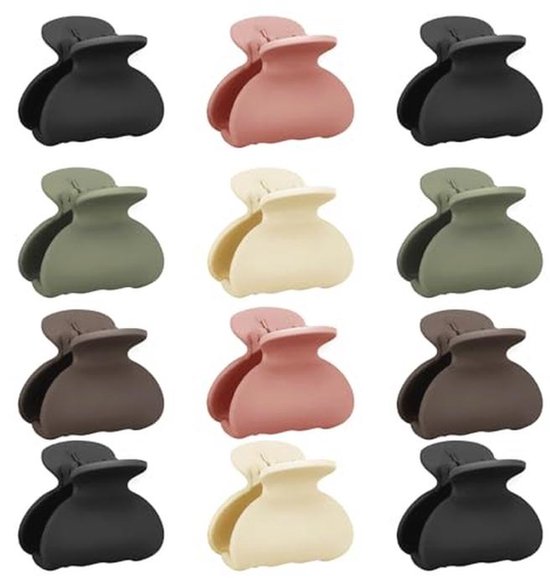 Petites Épingles à Cheveux pour Dames - Pinces à Cheveux Mates Antidérapantes Ensemble de 12 Pièces