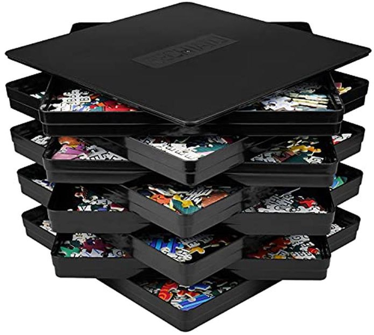 Puzzel Sorteerbakken met Deksel - 8 Premium Puzzeltoren voor Puzzel Liefhebbers - Ideaal Cadeau