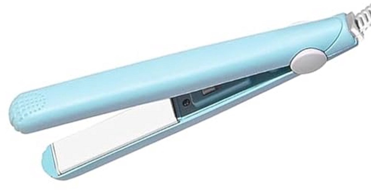 GERUI 2-in-1 mini-stijltang, krultang, rechte boardkrultang, richtmachine, keramische verwarmingsplaat, draagbare keramische platte krultang, haarkrulspelden voor vrouwen, kort haar, pony, baard