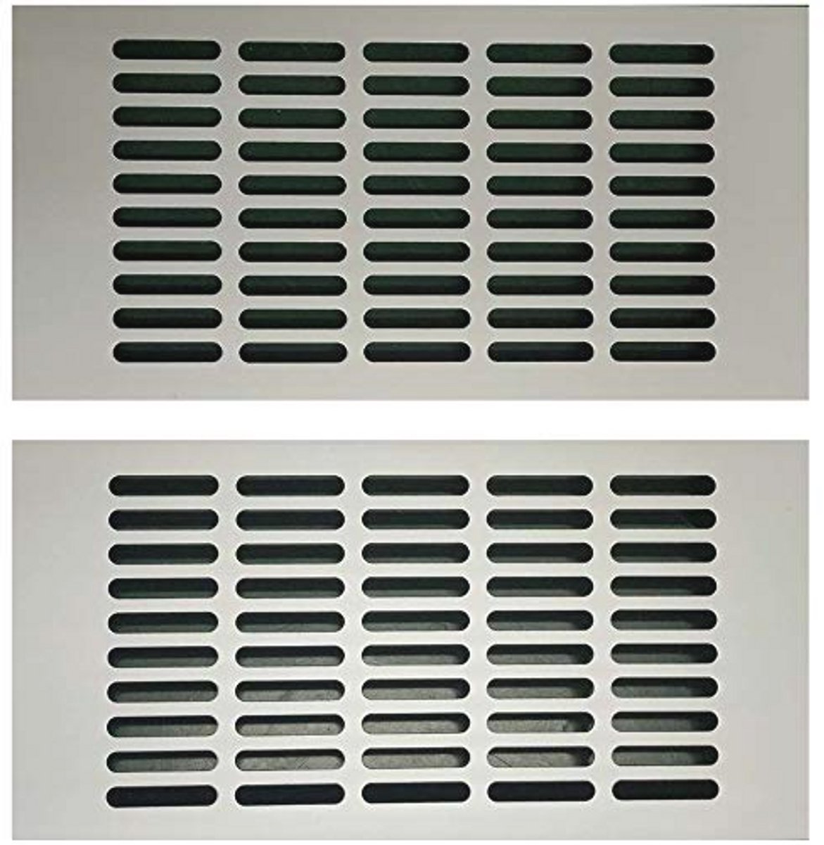 Ventilatierooster Set van 2 - Rechthoekig Perforated Ventilatie-Cover met Insectenbescherming