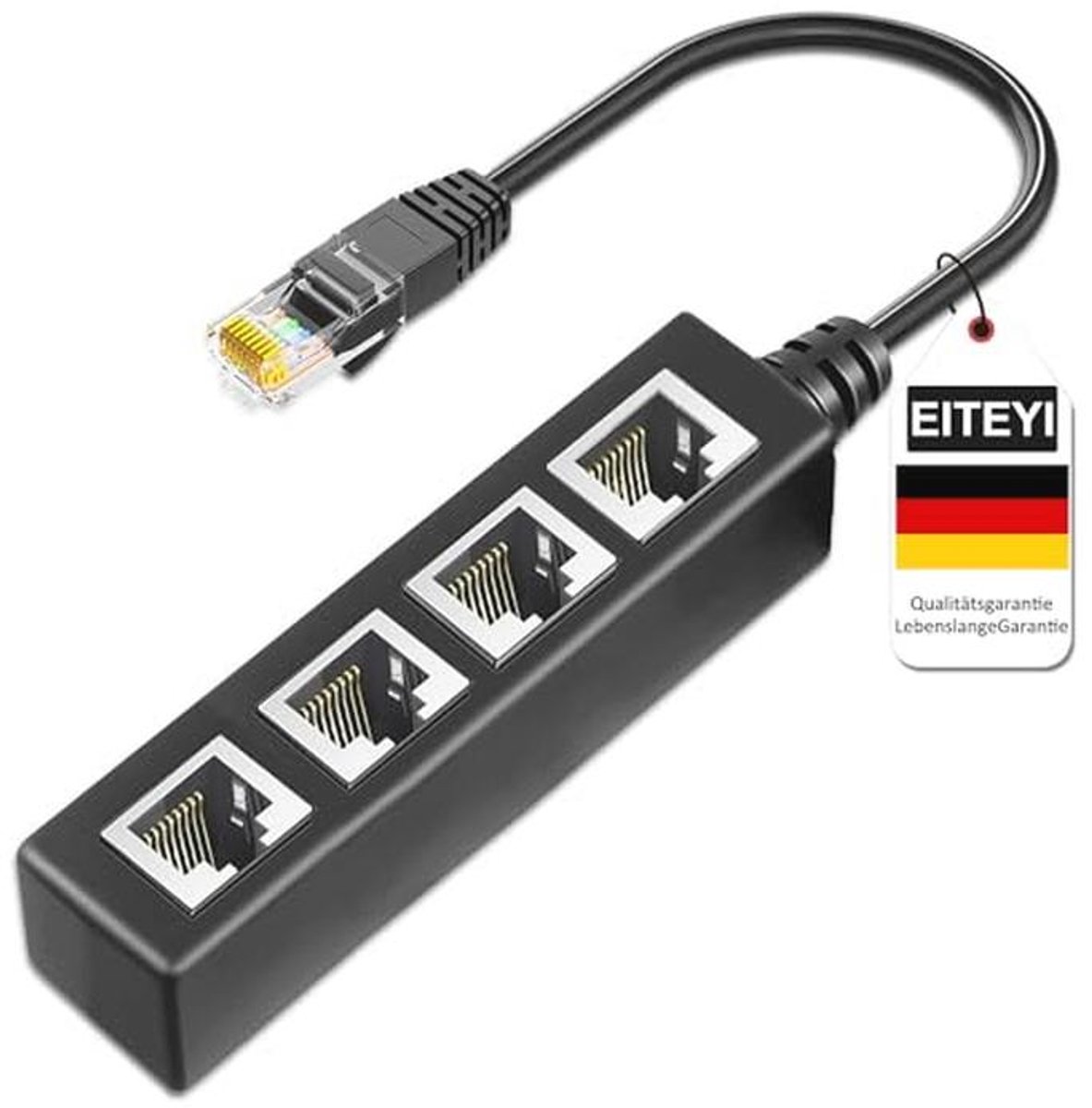 RJ45 Ethernet Splitter Kabel - 1 naar 4 Vrouwelijke Adapters voor Netwerkverbindingen