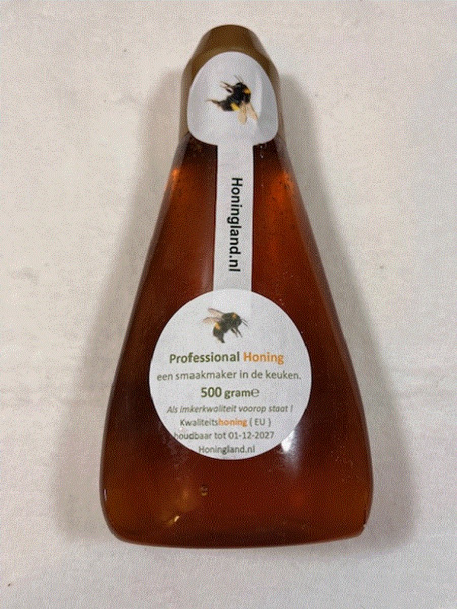 Honingland: Professional Honing, een natuurlijke Smaakmaker in de Keuken! Knijpfles 6 x 500 gram.