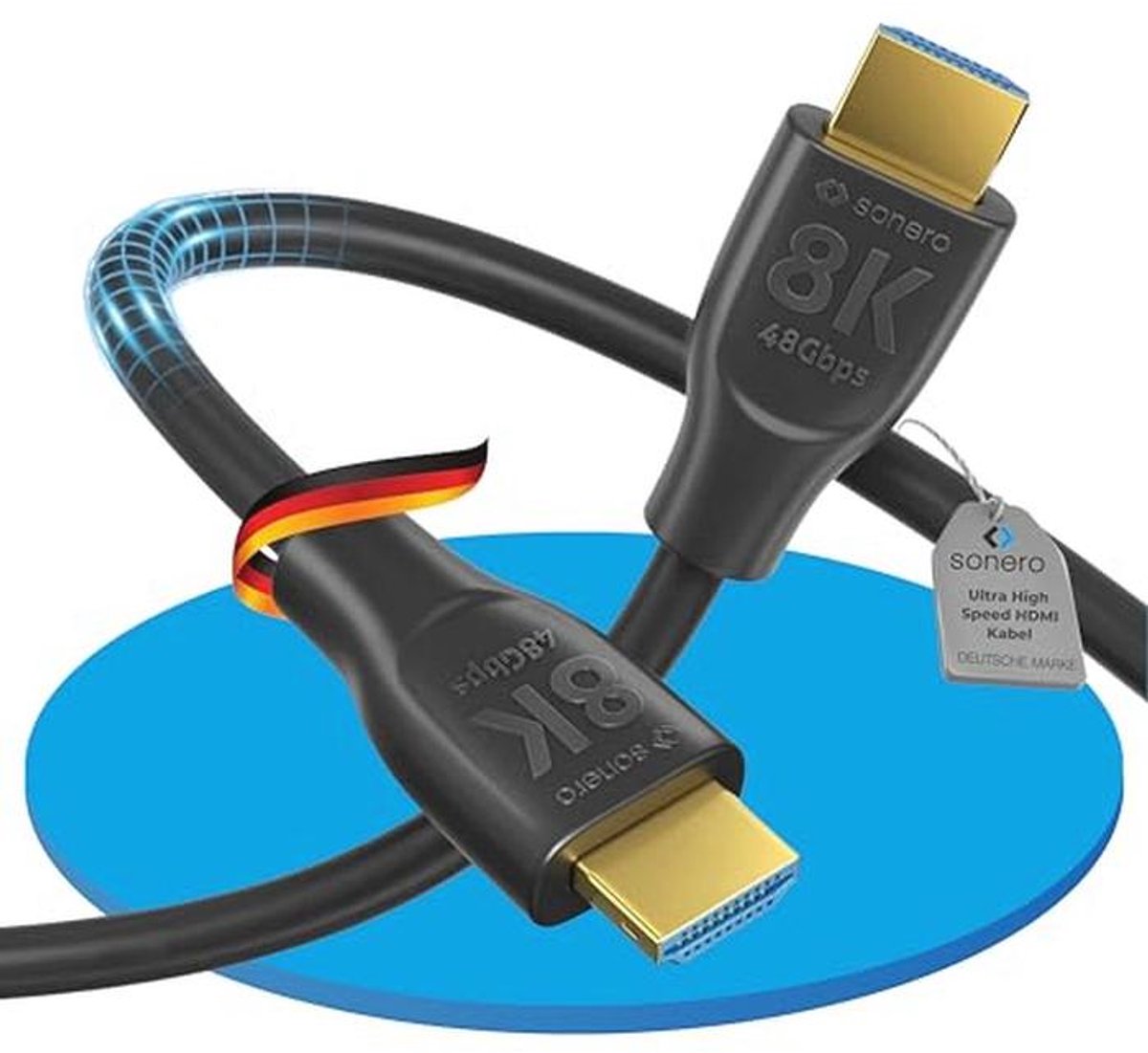 Ultra High Speed HDMI-kabel 8K met Ethernet - Perfect voor 4K 3D Beleving, 1,0 m