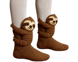 3 stuks warme wintervloersokken voor volwassenen, 3D gebreide dierensokken, schattige nieuwe dierenvloersokken, schattige handgehaakte gebreide sokken, ademend anti-zweetontwerp