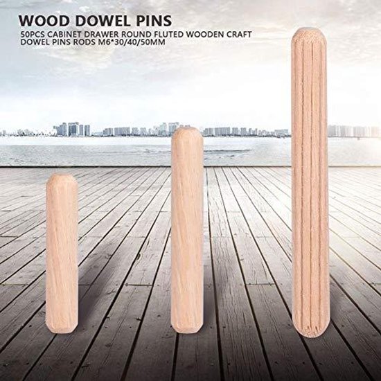 PATIKIL 3/8 x 12 inch deuvelstaven houten stokken, 10 stuks onafgewerkte houten deuvelstaven ronde deuvels hardhouten stokken voor doe-het-zelf ambachten en woondecoratie