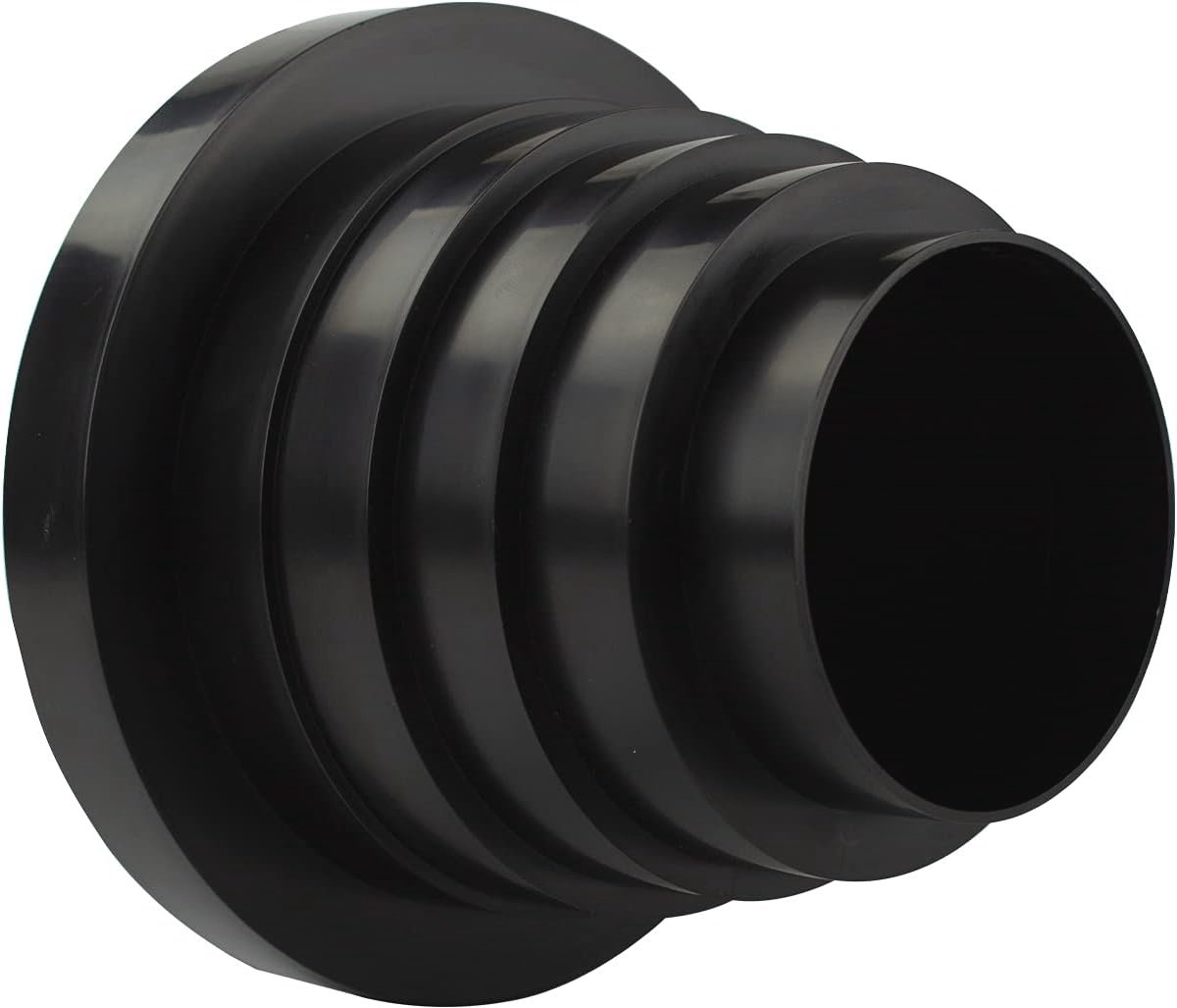 Universeel verloopstuk voor ventilatiesystemen Ø 80-150 mm - Ventilatiekanaal Overgang - PVC Zwart