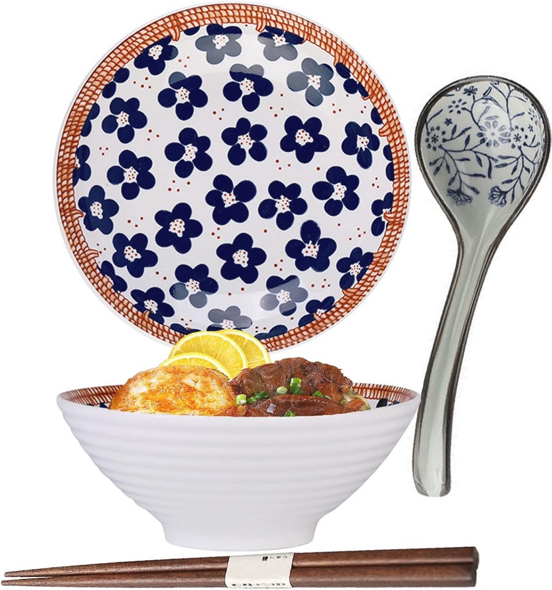 Elegante Keramische Ramen- en Saladeschalen - Anti-slip, Magnetron- en Vaatwasmachinebestendig