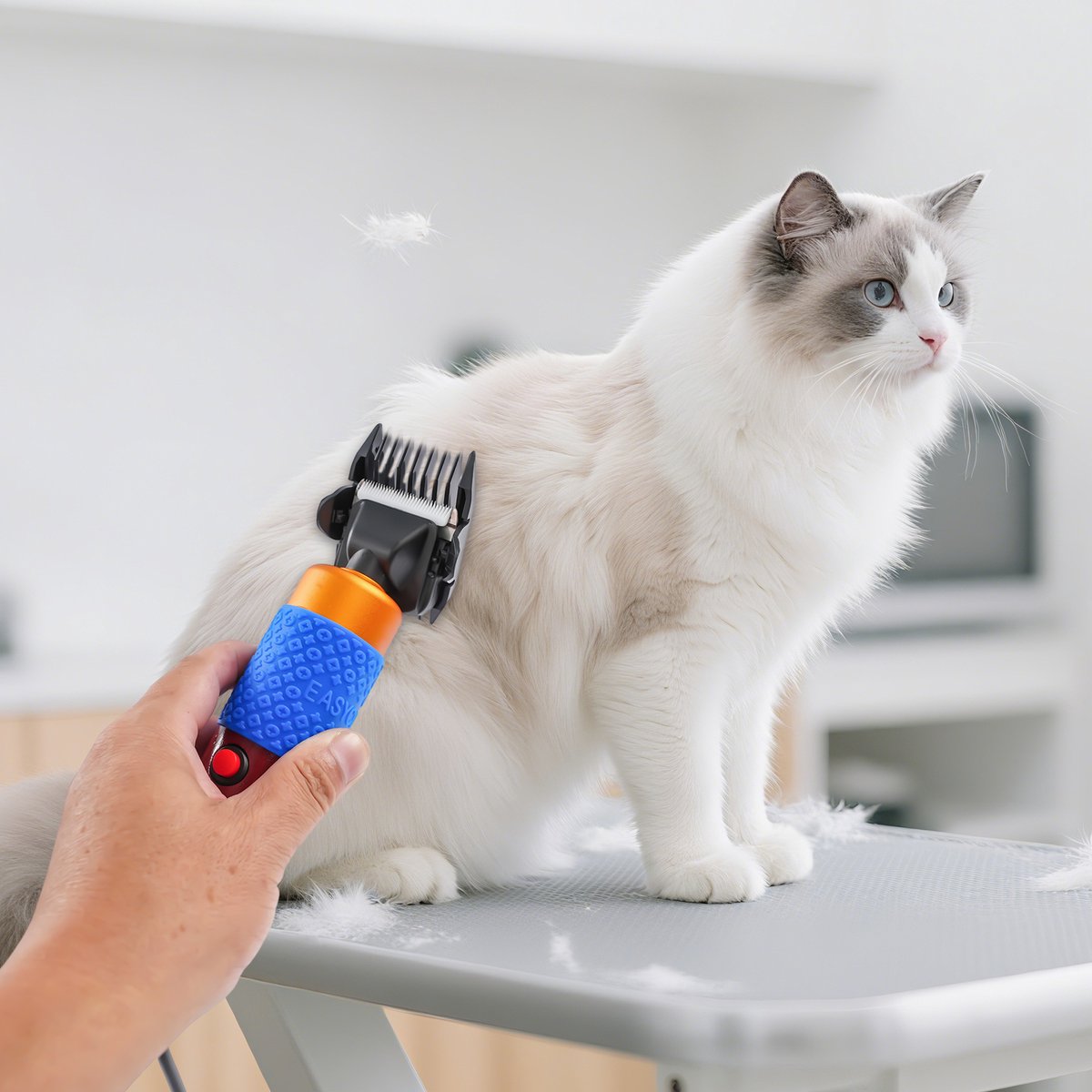 Elektrische tondeuseset Geschikt voor huisdieren met opbergdoos, vermogen van 36 watt, regelbare snelheid, draagbare tondeuse Geschikt voor huisdieren, Geschikt voor het scheren van honden, katten en andere huisdieren.