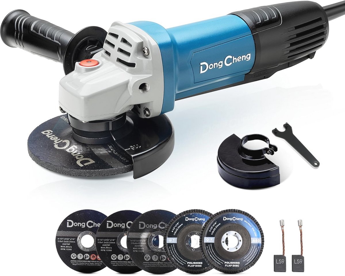 Elektrische haakse slijper 6,7 A met 11800 omw/min en accessoires