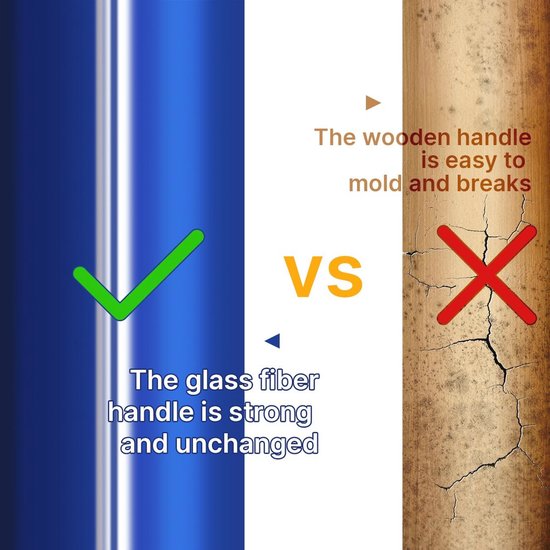 Hooivork voor Tuinieren - 4 Tanden Tuinvork met Glasvezel Handvat - 103 cm van Merkloos	 — afbeelding 5