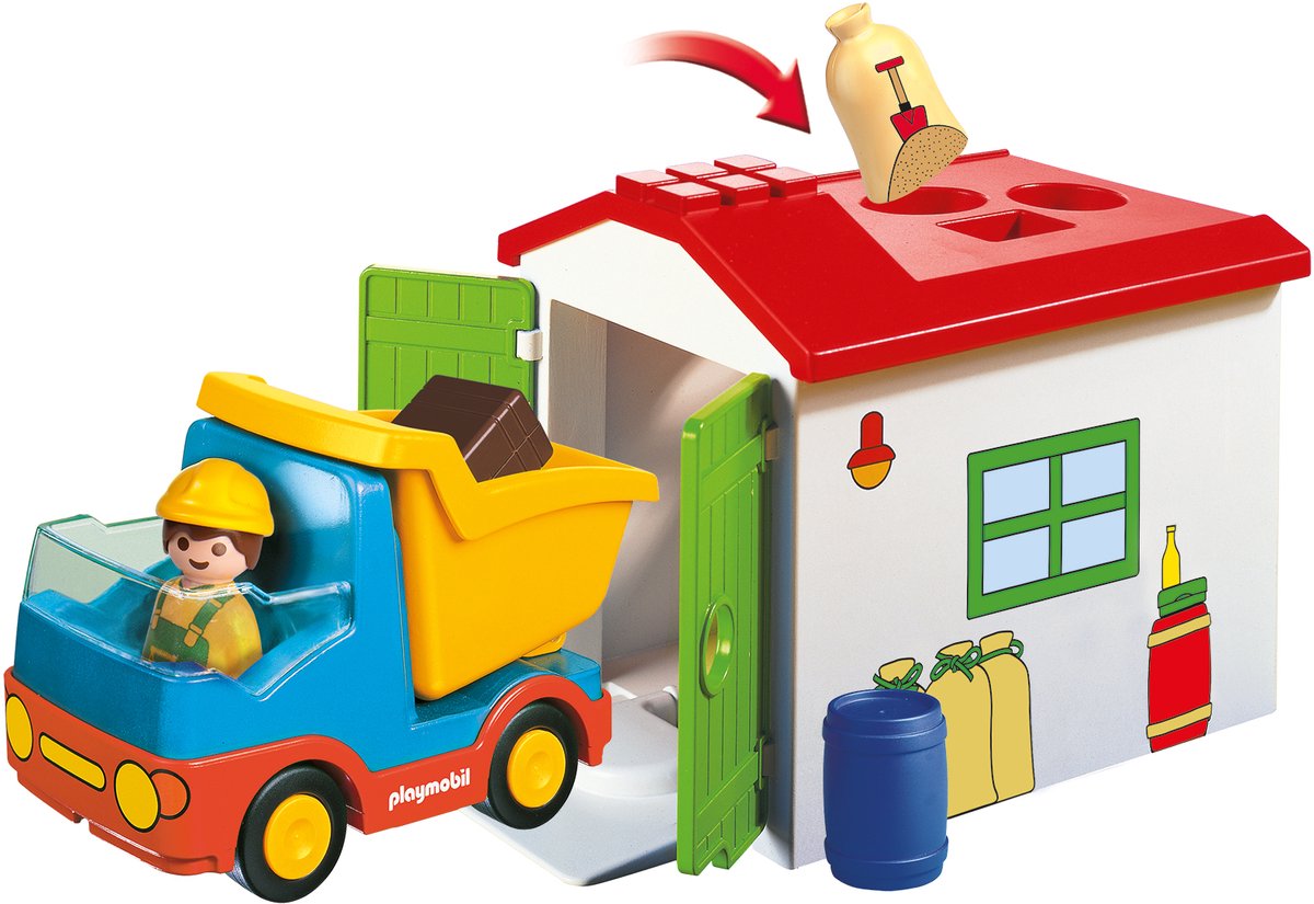 PLAYMOBIL 1.2.3 Werkman met sorteer-garage - 70184 — afbeelding 14