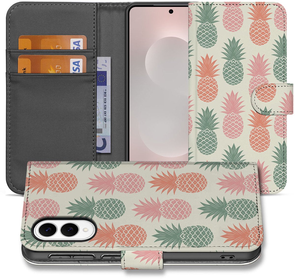 Samsung Galaxy S25 Edge Book Cover Ananas