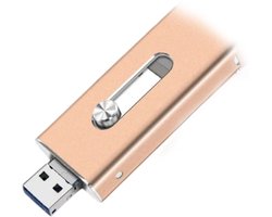 1 stuk 64GB USB Photostick – Geheugenstick met Hoge Snelheid – Geschikt voor iPhone, Android, iPad, Windows & Mac – Externe Opslag en Automatische Back-up voor Foto’s, Video’s en Bestanden – Fotobewaarstick & Telefoon Opslaguitbreiding -GOUD