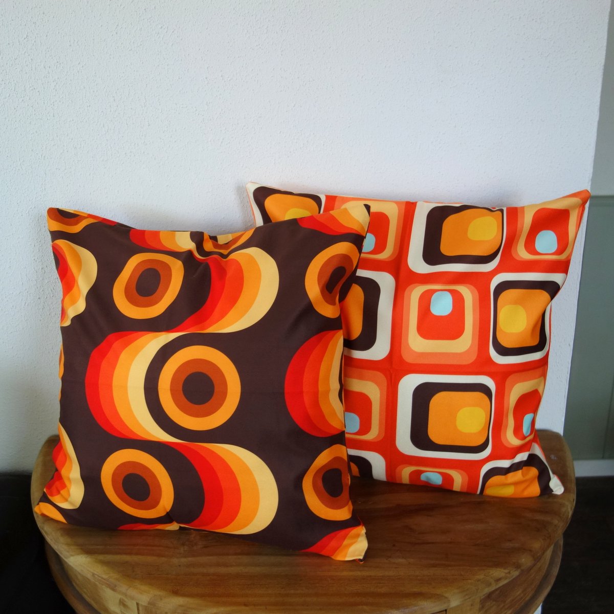 Kussenhoezen - Retro Groovy kussenhoes set van 2 - 45 x 45 cm - Exclusief binnenkussen