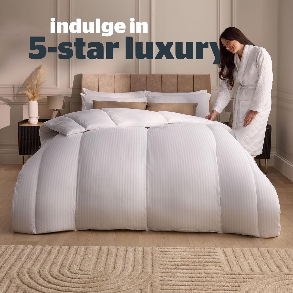 Candala Winter Eenpersoonsdekbed-Luxueus Zacht Winter Quilt Dekbed, Dik, Warm en Cosy-Eenpersoonsmaat, Wit