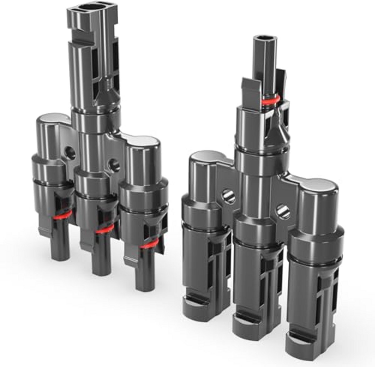 3-Weg Y-Connector voor Zonnepanelen - IP67 Waterdicht T-Type Splitter voor Fotovoltaïsche Systemen