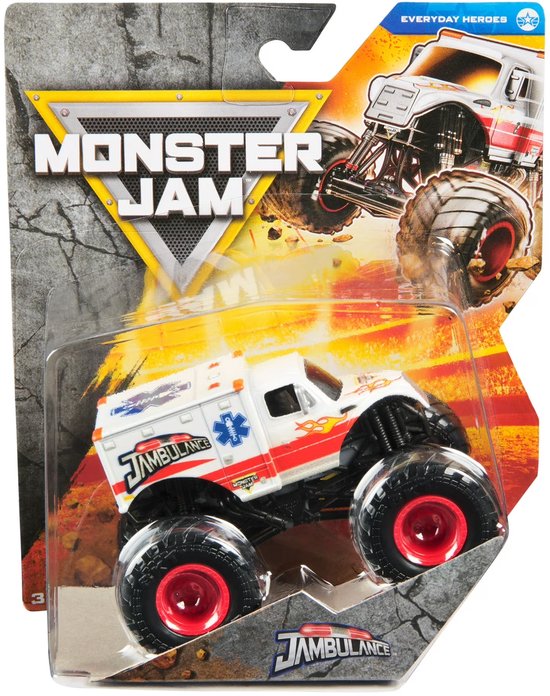 Hot Wheels Monster Jam truck Jambulance - monstertruck 9 cm schaal 1:64
