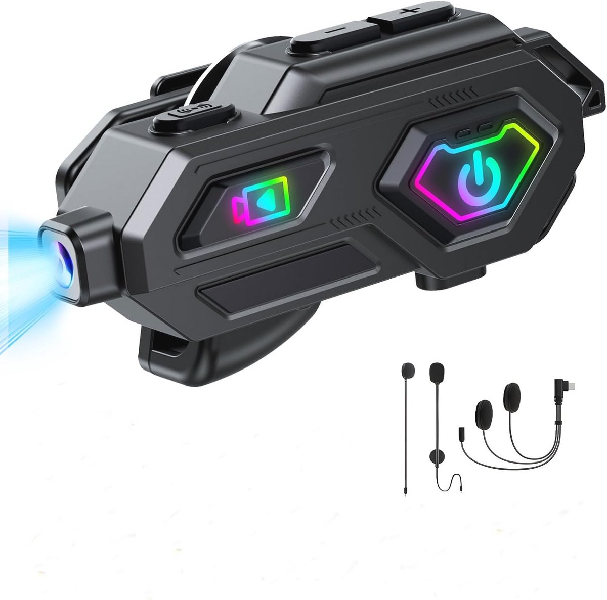 Bluetooth headset voor motorhelmen met HD-video-opname, intercomfunctie, FM-radio en waterdicht ontwerp