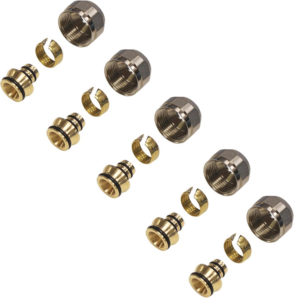 Klemschroefverbinding 3/4 inch voor verwarmingsbuis 17x2 - Ideaal voor vloerverwarming