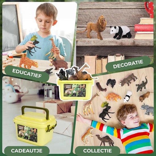 Babyspeelkleed met dieren - Speelmat - Speelkleed Baby - Montessori Speelgoed - Educatief speelgoed 3 jaar - Speelkleed - Baby gym - Educatief speelgoed 1 jaar - Baby speelgoed - Sensorisch speelgoed - Speelmat inclusief dieren - Kind XL - 145x89cm — afbeelding 3