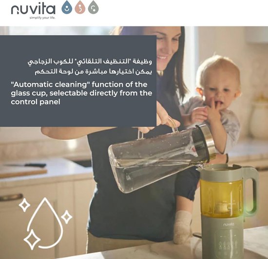 6-in-1 Mini-Robot voor Babyvoeding - Stomer, Mixer, Ontdooier, Flessenwarmer, Sterilisator met Digitaal Display — afbeelding 4