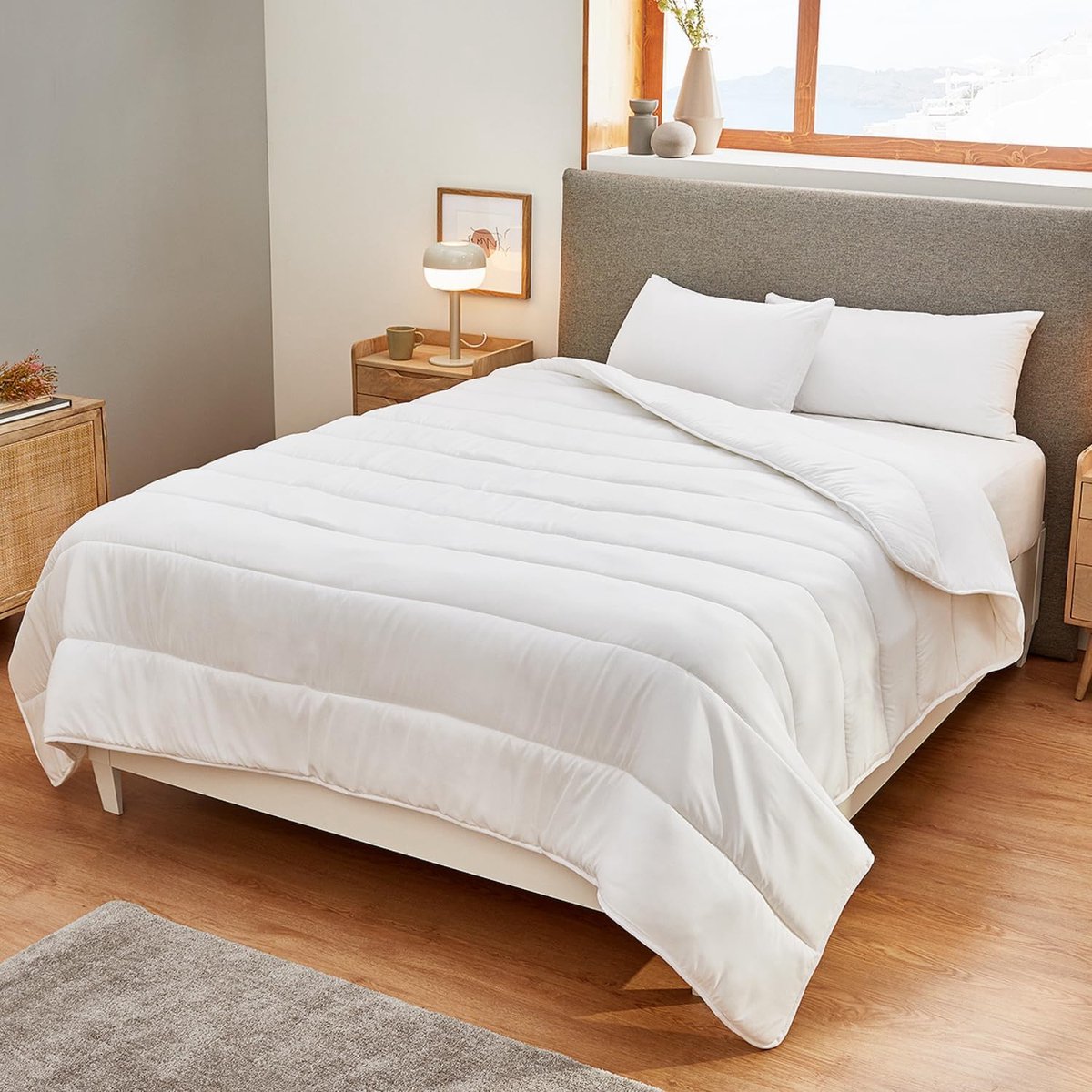Candala Winter Vezeldekbed Vulling, Winter, 400g/m², Wit 90-155 x 200 cm wit