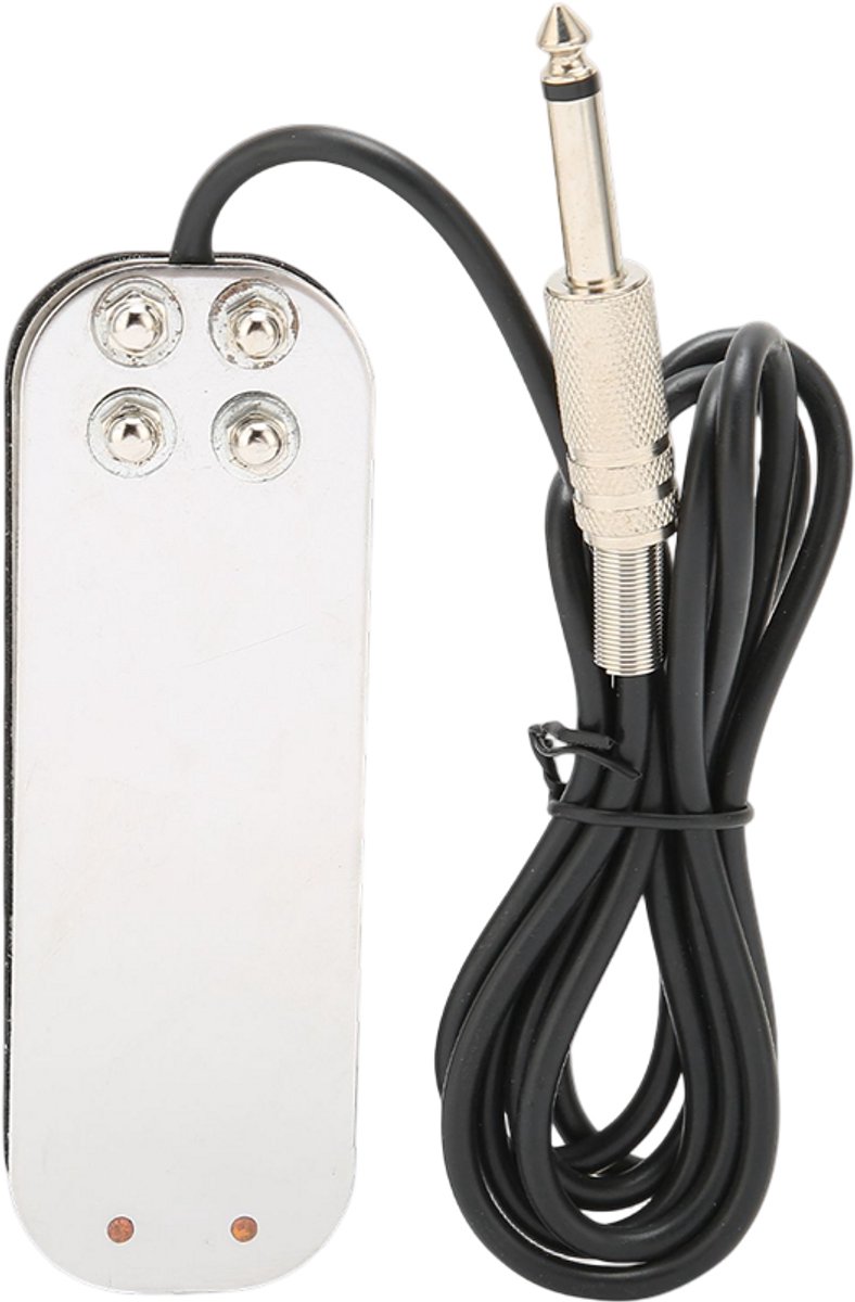 Stainless Steel Tattoo Foot Controller with Power Cord