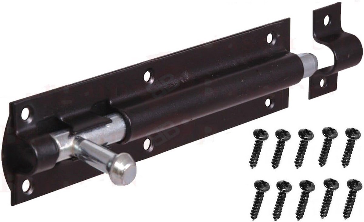 2X Grote Tuinpoort Schuur Schuifdeur 4" Torenbouten - Zwart