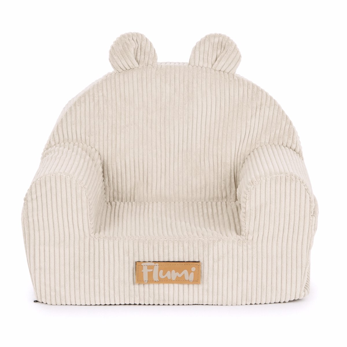 Kinderfauteuil voor baby’s en peuters - Gepersonaliseerd - Corduroy Beige - Voor baby’s en peuters 56x33x42 cm