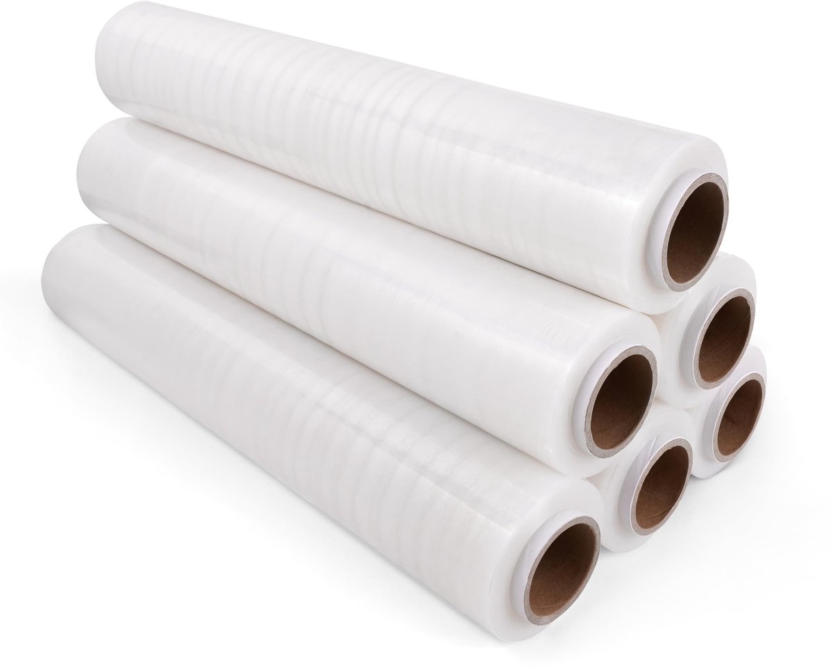 IMPERATORIS® Wikkelfolie Mini - Handwikkelfolie - Stretchfolie - Voor Bundelen en Verpakken - Bescherming tegen Stof - 40cm/110 m - 6 stuks