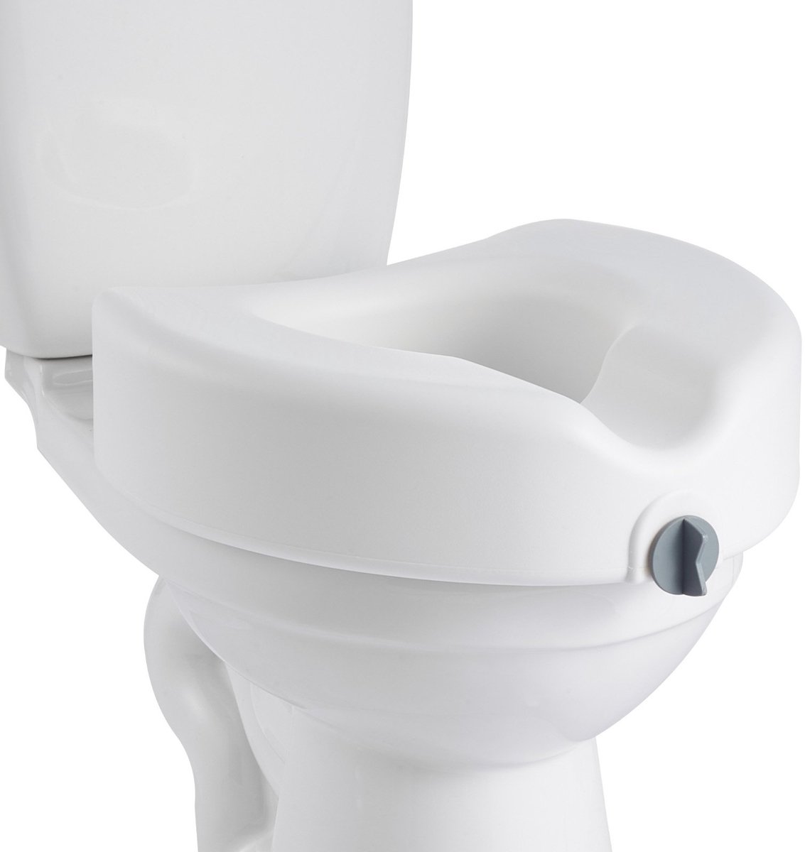 Toiletbrilverhoger - Verhoogde Toiletbril - Hefhoogte 12,7 cm - Draagvermogen 158 kg - Vergrote Opening - Geschikt voor Ovale en Ronde Toiletten - Voor Senioren en Ouderen