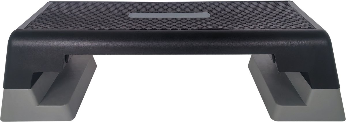 Verstelbaar fitnessstep-platform, thuis-aerobicsstep, antislip multifunctioneel fitnessapparaat, geschikt voor aerobics, krachttraining en core-oefeningen, grijs
